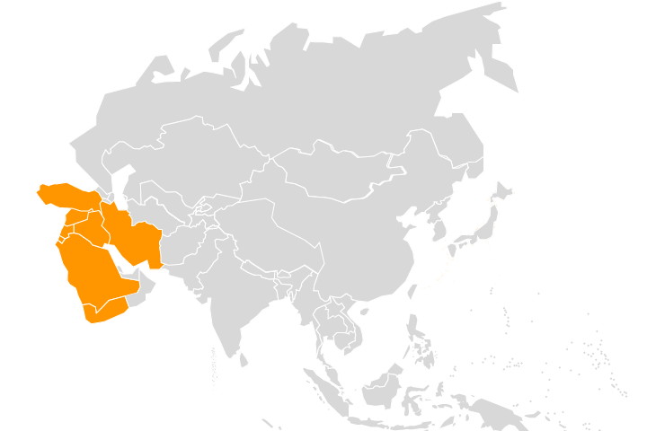 Mapa - Bliski wschód