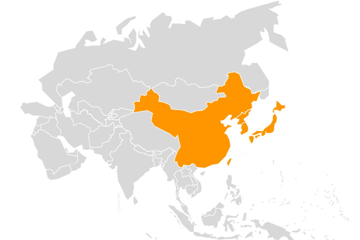 Mapa - EAST ASIA